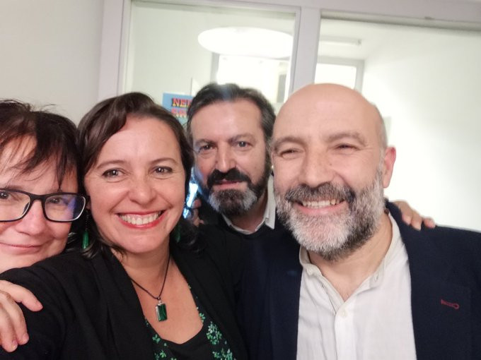 Nestor Rego con la eurodiputada Ana Miranda y el diputado gallego Luis Baru00e1