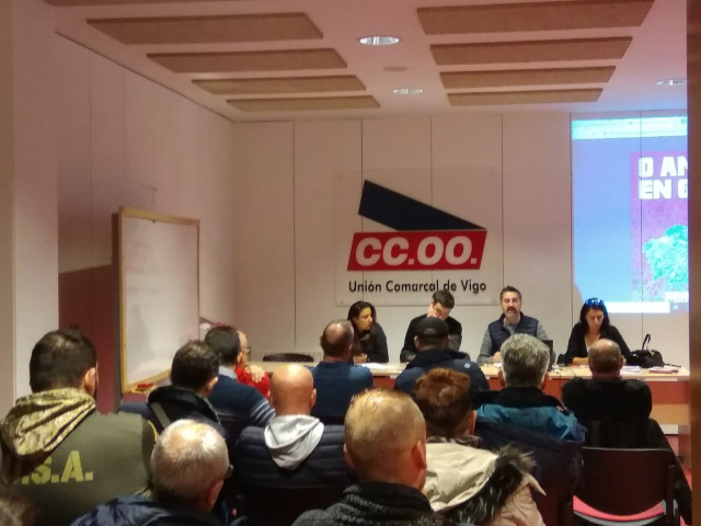 Imagen de la asamblea de este viernes de CC.OO.