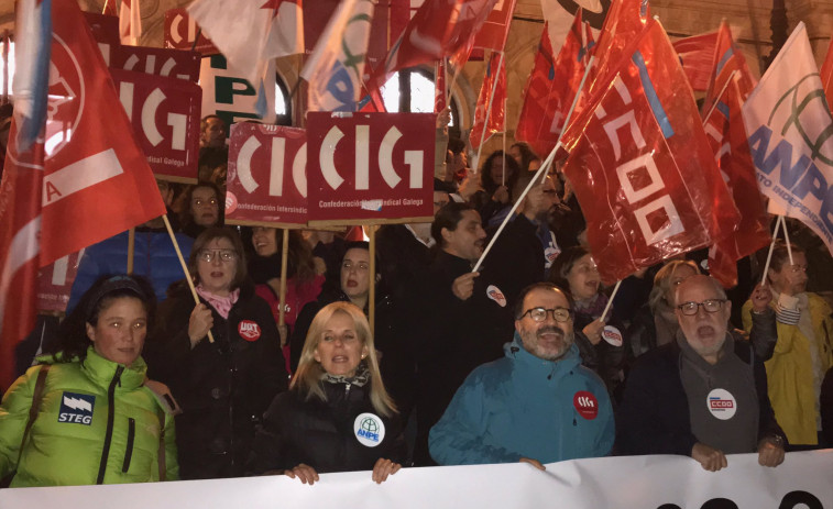 Manifestaciones de profesores en todas las ciudades gallegas para aumentar la calidad de la enseñanza