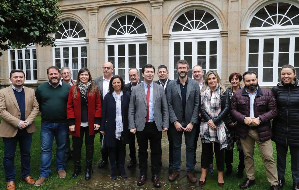 Gonzalo Caballero y alcaldes del PSdeGu00e7