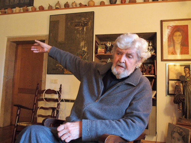 Xosé Manuel Beiras, en A Reboraina, en una entrevista con Europa Press