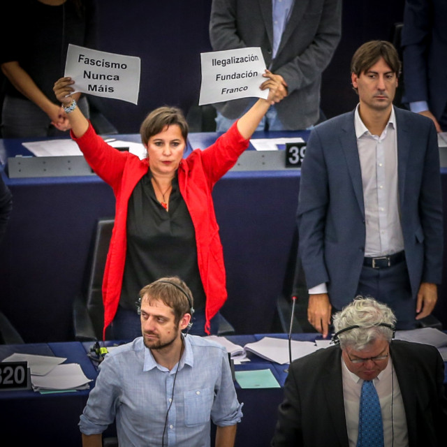 La portavoz del BNG en Europa, Ana Miranda, en el Parlamento europeo