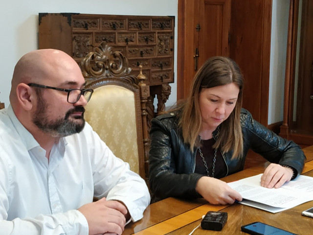 Rueda de prensa tras la Junta de la Diputación de Lugo.