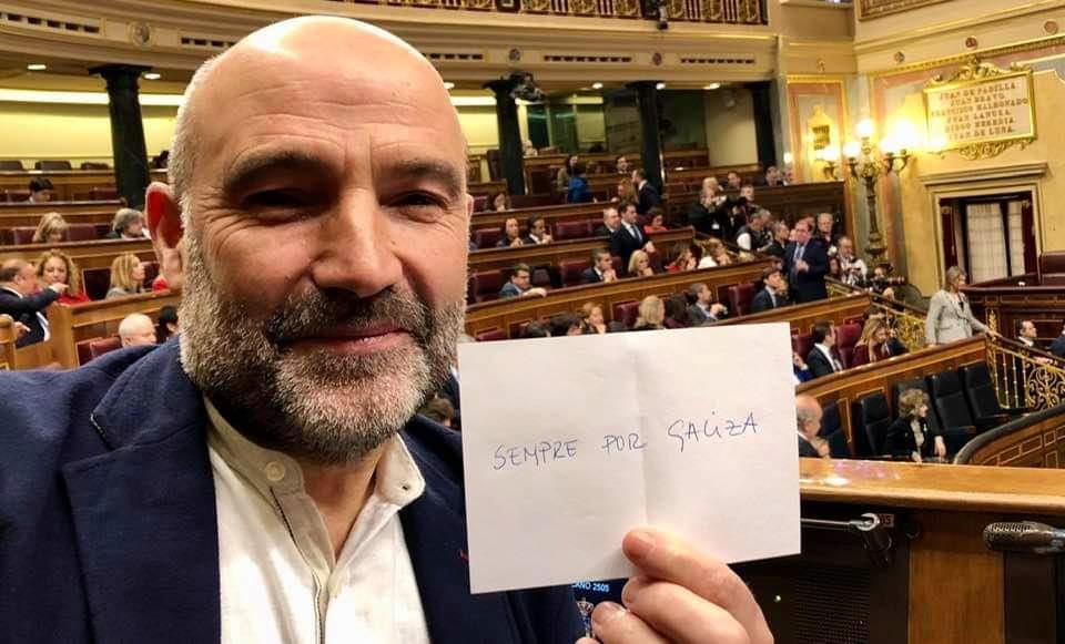 El diputado del BNG en el Congreso, Néstor Rego, se abstiene en la votación a Batet para la presidencia de la Cámara baja