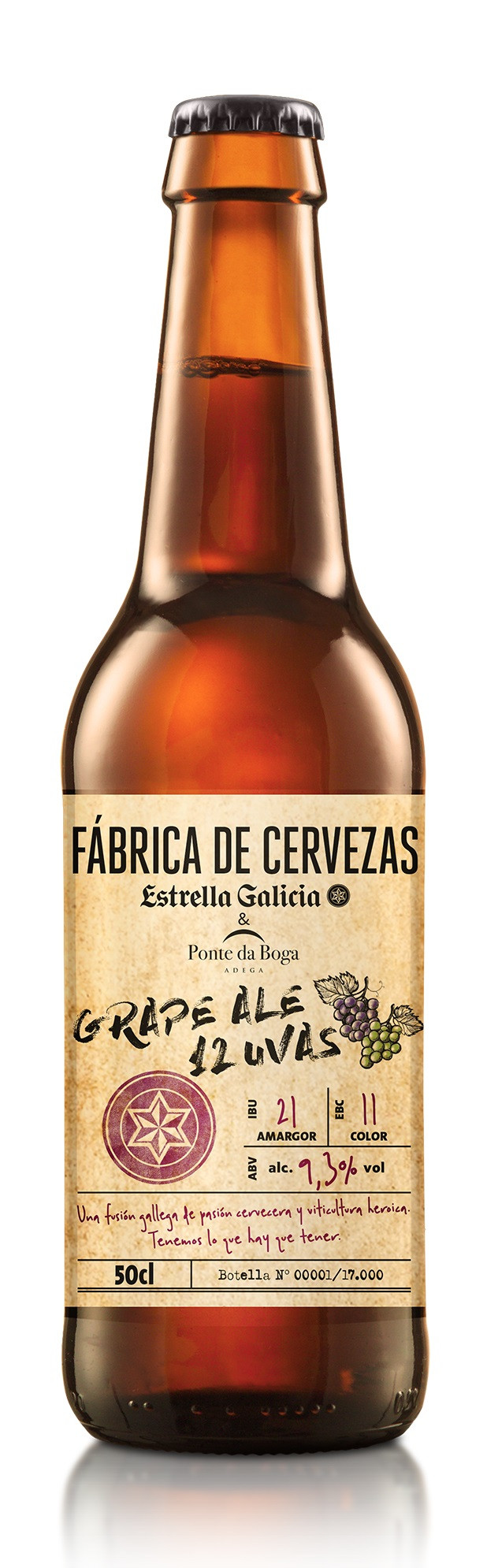 Nueva Estrella Galicia con 12 uvas.