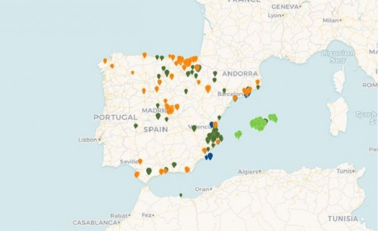 Sólo hay dos puntos de recarga inteligentes en Galicia para coches eléctricos en el mapa oficial de Red Eléctrica