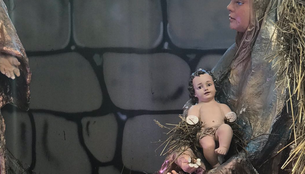 El niño Jesús Mutilado en el belén de Ourense en una imagen de Paco Sarria