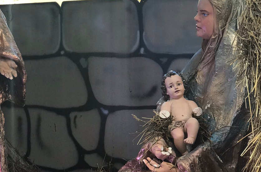 El niu00f1o Jesu00fas Mutilado en el belu00e9n de Ourense en una imagen de Paco Sarria