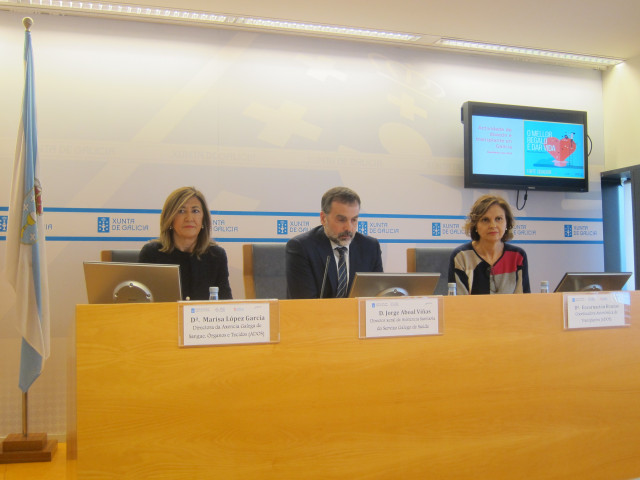 Marisa López, Jorge Aboal y Encarnación Bouzas