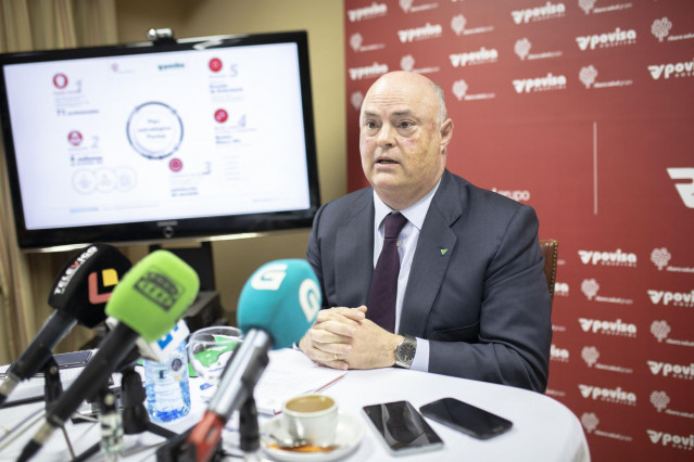 El consejero delegado de Ribera Salud, Alberto de Rosa, durante la rueda de prensa