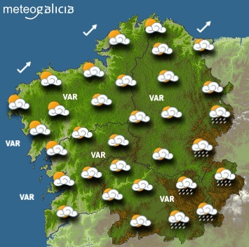 Predicciones para el miércoles 15 de enero en Galicia.