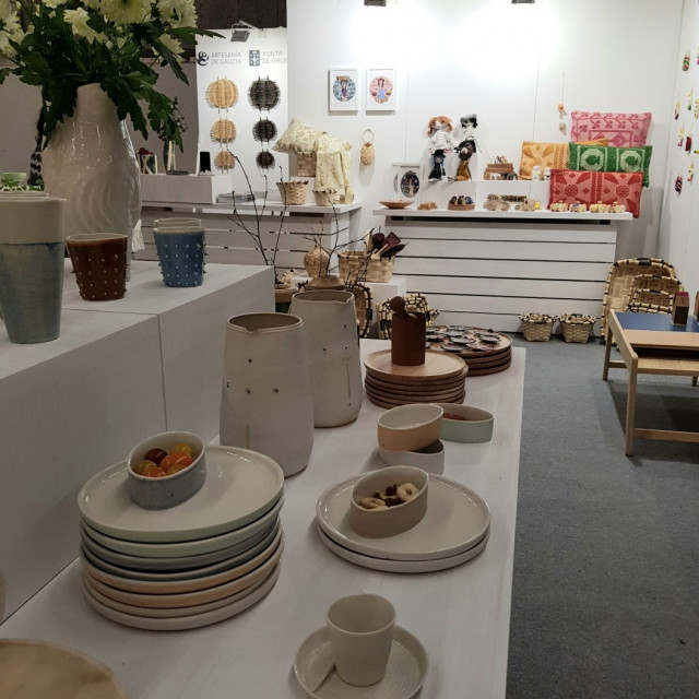 Artesanía de Galicia en la feria Formex de Estocolmo.