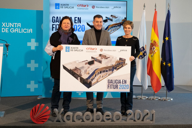 Presentación del stand de Galicia en Fitur.