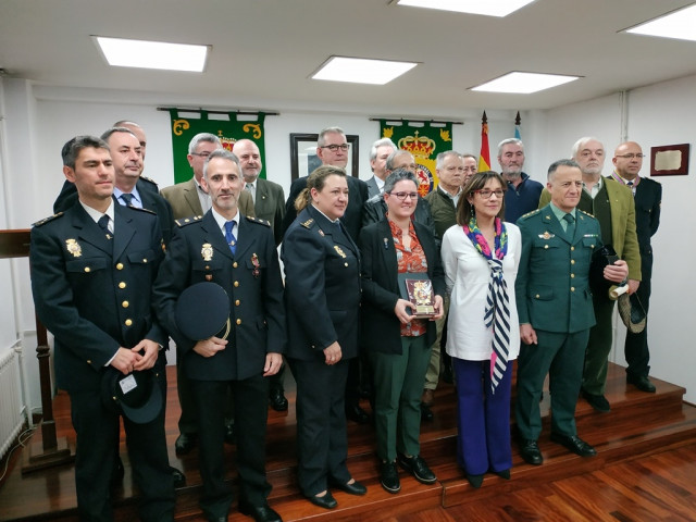 Acto conmemorativo del 196 aniversario de la creación de la Policía Nacional en España en la Comisaría de Pontevedra.