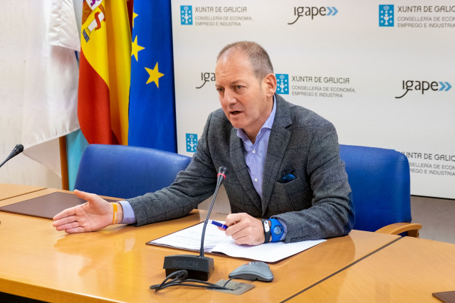 El director del Igape, Juan Cividanes, en rueda de prensa