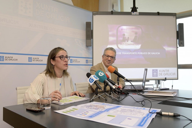 La conselleira Ethel Vázquez presenta en A Coruña el Plan de Transporte Público de Galicia.