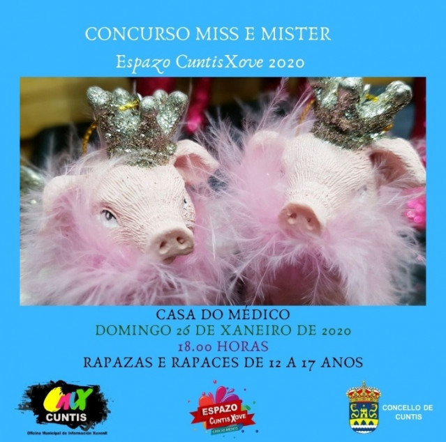 Cartel que generó la polémica sobre el concurso de miss y míster en el municipio de Pontevedra.