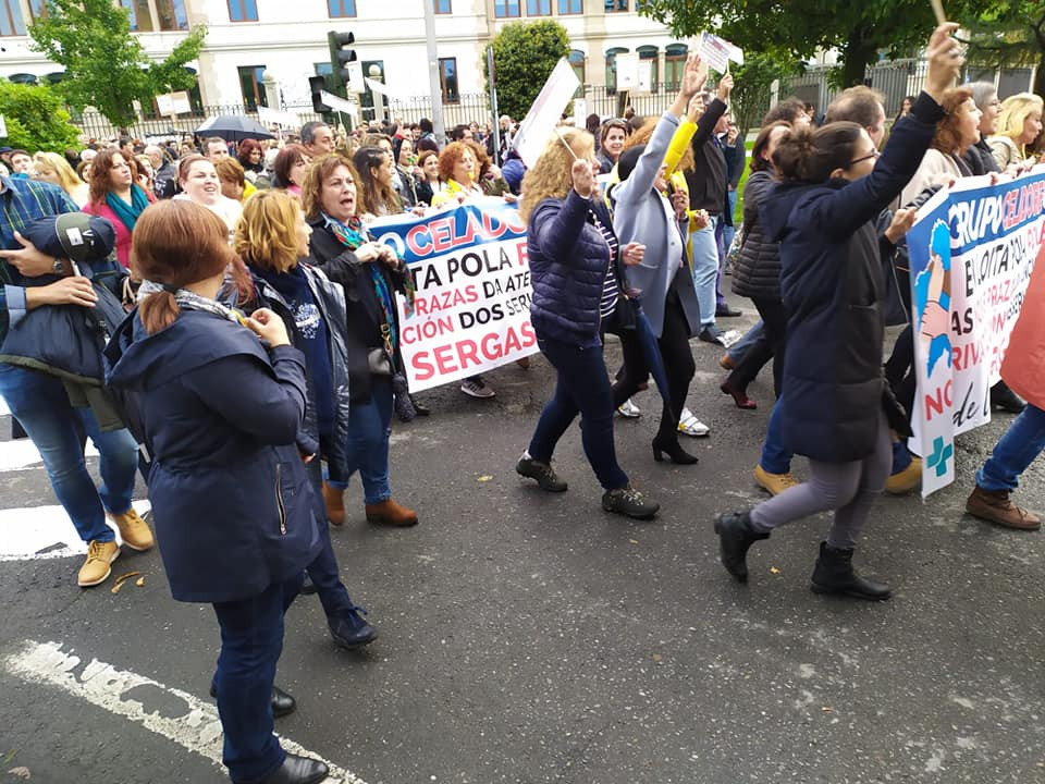 Una pasada protesta de los celadores del SERGAS