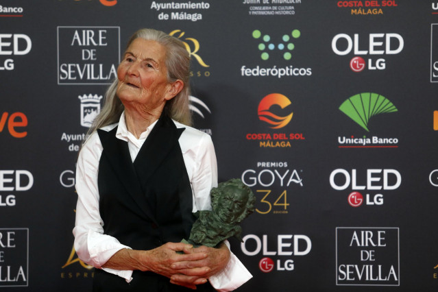 Benedicta Sánchez  mejor actriz revelación  durante la XXXIV edición de los Premios Goya, en Málaga (Andalucía, España), a 25 de enero de 2020.