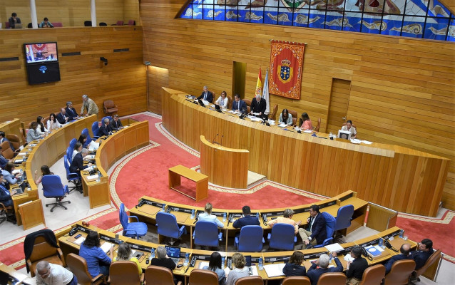 Hemiciclo del Parlamento de Galicia en la votación de María Dolores Fernández Galiño como nueva valedora do Pobo.