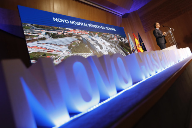 El presidente de la Xunta, Alberto Núñez Feijóo, presenta el proyecto del nuevo hospital universitario de A Coruña