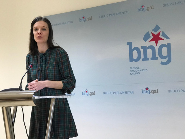 La viceportavoz del BNG, Olalla Rodil, en rueda de prensa