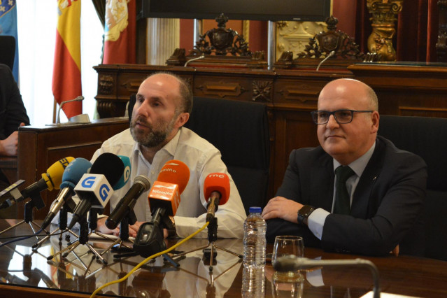 El alcalde de Ourense, Gonzalo Pérez Jácome, y el presidente de la Diputación de Ourense, José Manuel Baltar