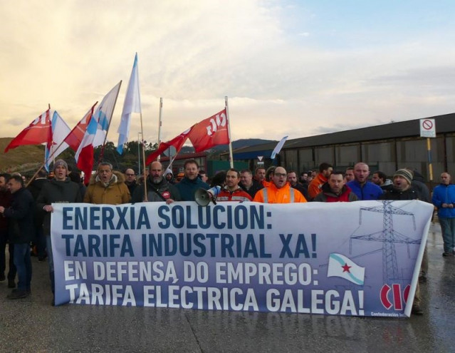 Protesta de la CIG para una solución para las empresas electrointensivas