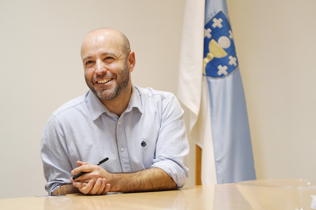 El portavoz de En Marea en el Parlamento de Galicia, Luís Villares, durante una entrevista con Europa Press en el Parlamento de Galicia, en Santiago de Compostela/Galicia (España) a 16 de enero de 2020.