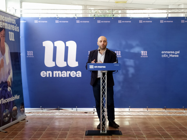 Luís Villares en su rueda de prensa de despedida de la política
