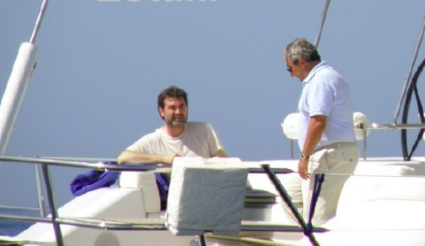 Quintana y Jacinto Rey en el Xarey en la foto que marcu00f3 el final de la carrera del entonces lu00edder del BNG