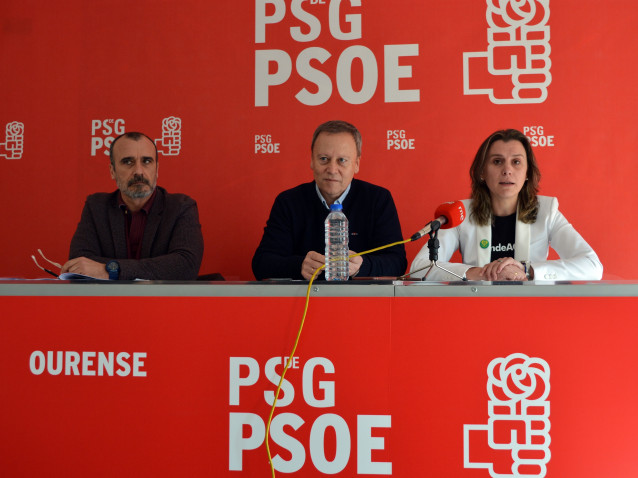 Rueda de prensa de los responsables del PSOE de Ourense