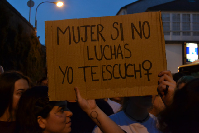 Manifestación del Día Internacional de la Mujer Trabajadora en Santiago de Compostela