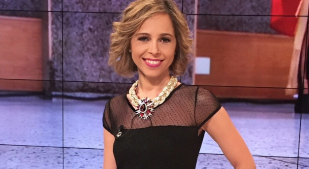 Noelia Otero cuando trabajaba de presentadora en la CRTVG