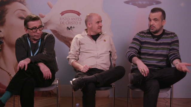 Nacho Vigalondo  Juan Maidagán y Pepón Montero presentan la 2ª temporada de Justo antes de Cristo