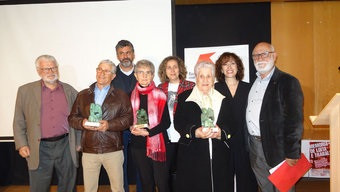 Acto de entrega de los premios 10 de marzo a Palmyre Ros,  Berta Trigo y Plácido Cal
