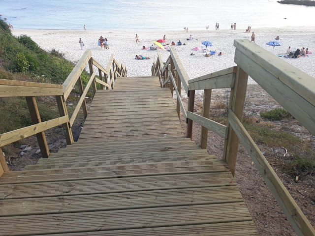 Una playa de Sanxenxo durante el verano de 2019