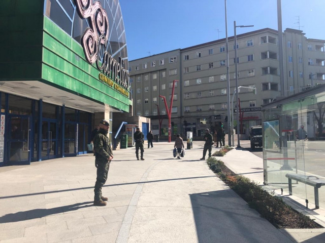 Militares desplegados por Vigo por el coronavirus