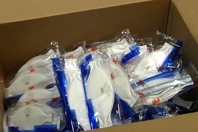Mascarillas enviadas por el Ministerio de Sanidad.