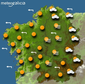 Predicciones para el martes 24 de marzo en Galicia.