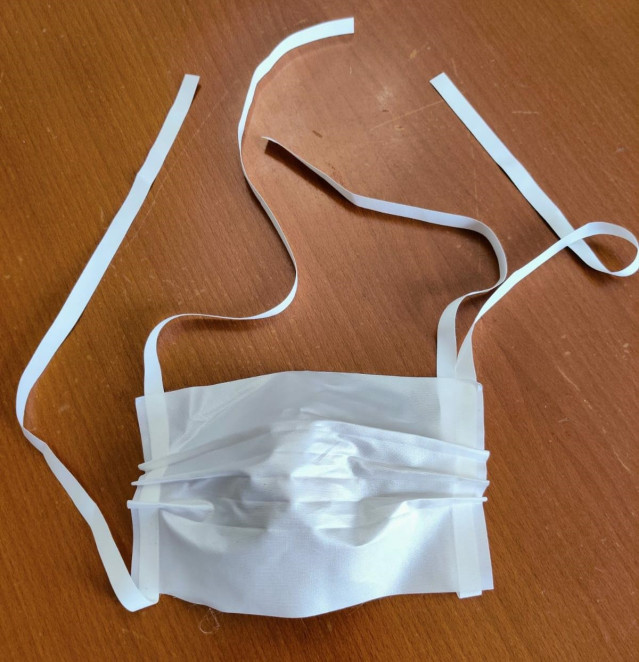 Mascarilla entregada por la Xunta al Ayuntamiento de O Grove