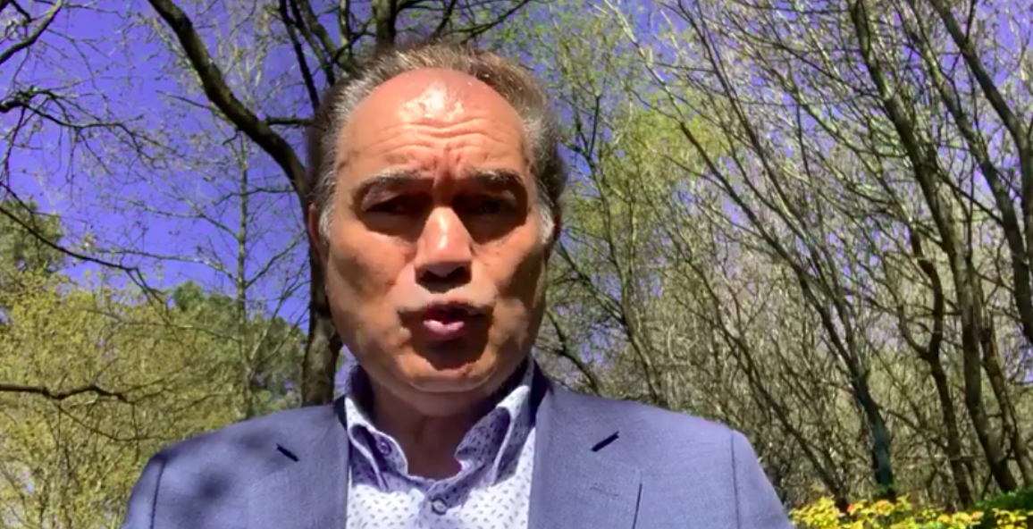 Josu00e9 Crespo alcalde de Lalu00edn en el vu00eddeo que confirma su positivo en coronavirus