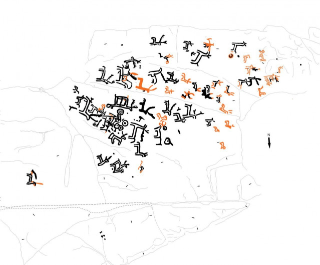 Un aficionado a la fotogrametría Antonio Costa ha digitalizado tridimensionalmente más de un centenar de grabados rupestres, estos muestran los petroglifos de Laxe das Lebres, en A Caeira, Poio