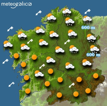 Predicciones para el martes 31 de marzo en Galicia.