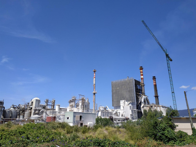 Imagen de la fábrica de Ence Celulosa en Pontevedra.