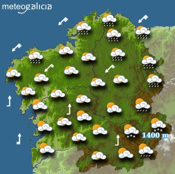 Predicciones para el miércoles 1 de abril en Galicia.