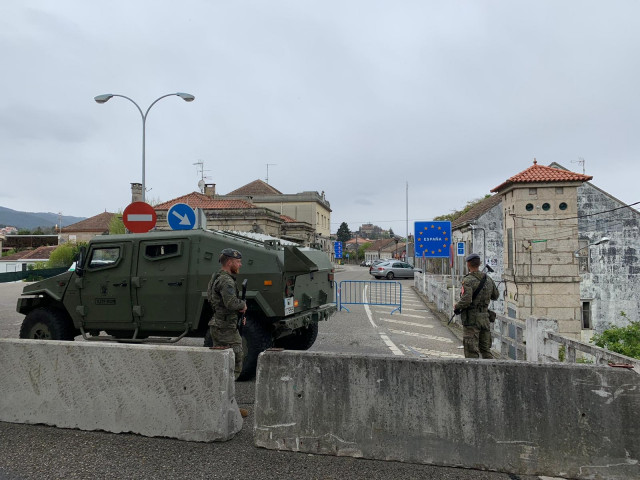La Brilat colabora con la Guardia Civil en el control de la frontera de Pontevedra con Portugal.