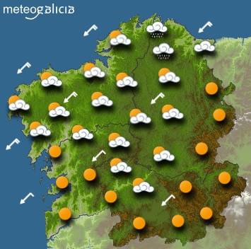 El tiempo para jueves en Galicia: Cielo poco nublado y temperaturas máximas en ascenso