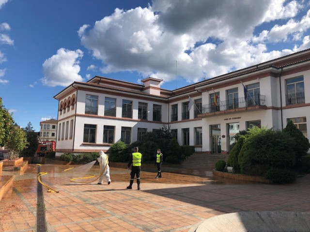 La UME en el Ayuntamiento de Monforte de Lemos, en Lugo