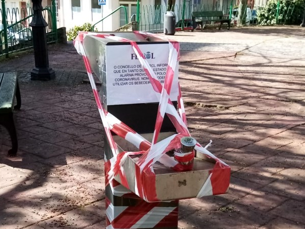 ​Ferrol cierra sus fuentes públicas atendiendo a las recomendaciones sanitarias por el coronavirus